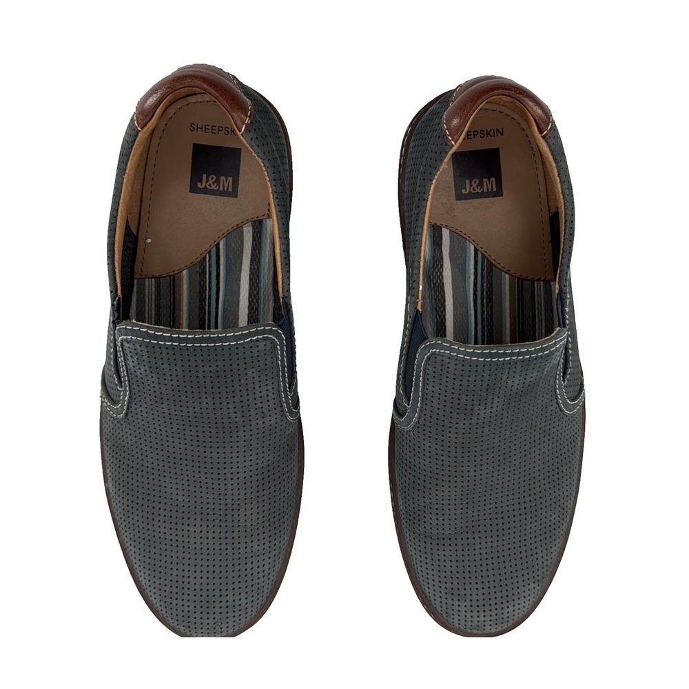 J&M Johnston Murphy Mcguffey Slip On Loafers Suede Shoes Olive Green 9 M